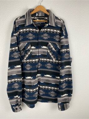 Outback Trading Co. Taos Big fleece-lined flannel shirt jacket southwestern 3XL